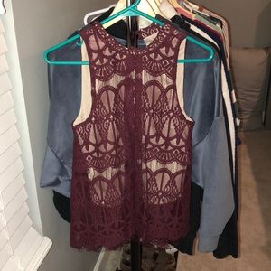 Lace tank top